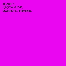 #EA06F1 - Magenta / Fuchsia Color Image
