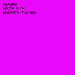 #EA08F8 - Magenta / Fuchsia Color Image