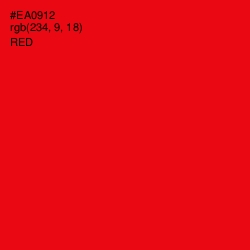 #EA0912 - Red Color Image