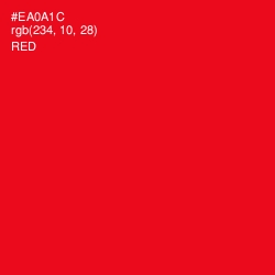 #EA0A1C - Red Color Image