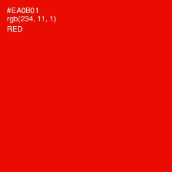 #EA0B01 - Red Color Image