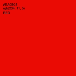 #EA0B05 - Red Color Image
