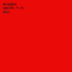 #EA0B09 - Red Color Image