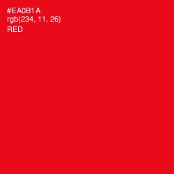 #EA0B1A - Red Color Image