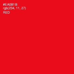 #EA0B1B - Red Color Image