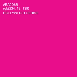 #EA0D8B - Hollywood Cerise Color Image