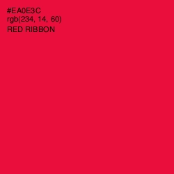 #EA0E3C - Red Ribbon Color Image