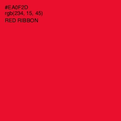 #EA0F2D - Red Ribbon Color Image