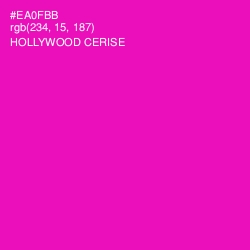 #EA0FBB - Hollywood Cerise Color Image