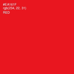 #EA161F - Red Color Image