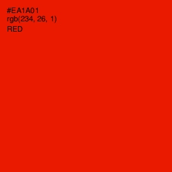 #EA1A01 - Red Color Image