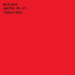 #EA1A29 - Torch Red Color Image