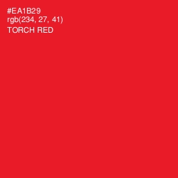#EA1B29 - Torch Red Color Image
