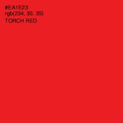 #EA1E23 - Torch Red Color Image