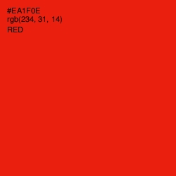 #EA1F0E - Red Color Image
