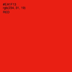 #EA1F13 - Red Color Image