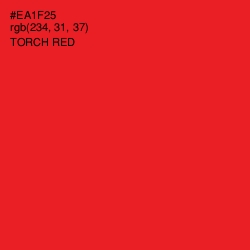 #EA1F25 - Torch Red Color Image