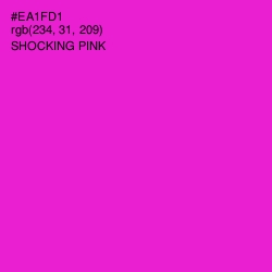 #EA1FD1 - Shocking Pink Color Image