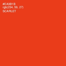 #EA3B1B - Scarlet Color Image