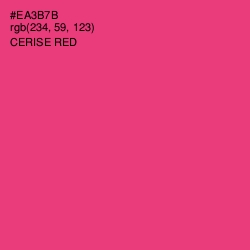 #EA3B7B - Cerise Red Color Image