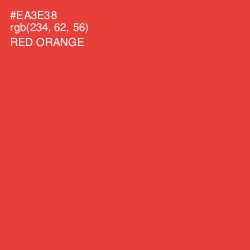 #EA3E38 - Red Orange Color Image