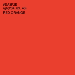 #EA3F2E - Red Orange Color Image