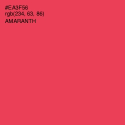 #EA3F56 - Amaranth Color Image