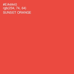 #EA4A40 - Sunset Orange Color Image