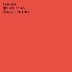 #EA4D42 - Sunset Orange Color Image