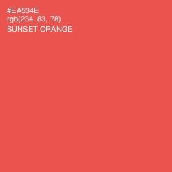 #EA534E - Sunset Orange Color Image