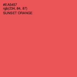 #EA5457 - Sunset Orange Color Image