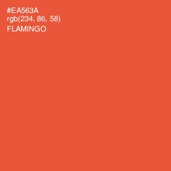 #EA563A - Flamingo Color Image