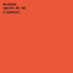 #EA583A - Flamingo Color Image