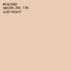 #EACDB2 - Just Right Color Image