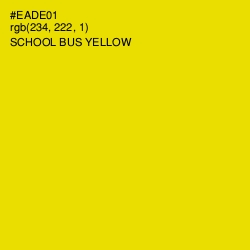 #EADE01 - School bus Yellow Color Image