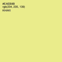 #EAEB8B - Khaki Color Image