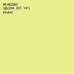 #EAED8D - Khaki Color Image