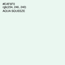 #EAF6F0 - Aqua Squeeze Color Image