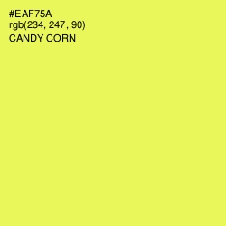 #EAF75A - Candy Corn Color Image