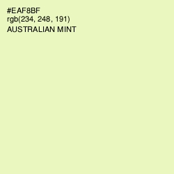 #EAF8BF - Australian Mint Color Image