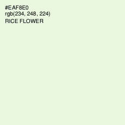 #EAF8E0 - Rice Flower Color Image