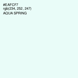 #EAFCF7 - Aqua Spring Color Image