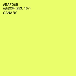 #EAFD6B - Canary Color Image