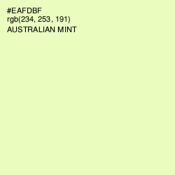 #EAFDBF - Australian Mint Color Image