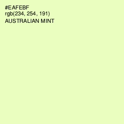 #EAFEBF - Australian Mint Color Image