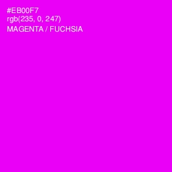 #EB00F7 - Magenta / Fuchsia Color Image