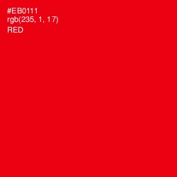 #EB0111 - Red Color Image