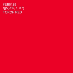 #EB0125 - Torch Red Color Image