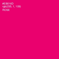 #EB016D - Rose Color Image