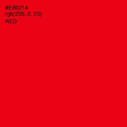 #EB0214 - Red Color Image